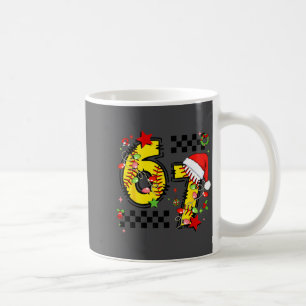 Kariertes 67 Softball Santa Hut Weihnachten Six Se Kaffeetasse