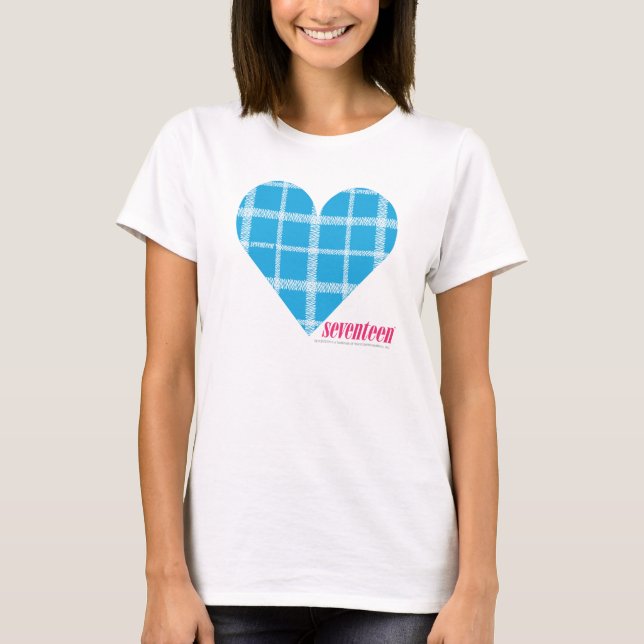 Kariertes Aqua 2 T-Shirt (Vorderseite)