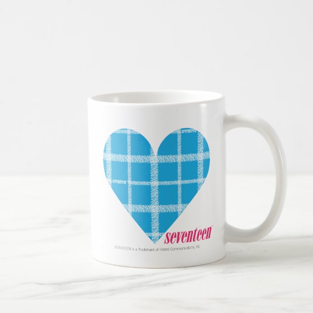 Kariertes Aqua 2 Tasse (Rechts)