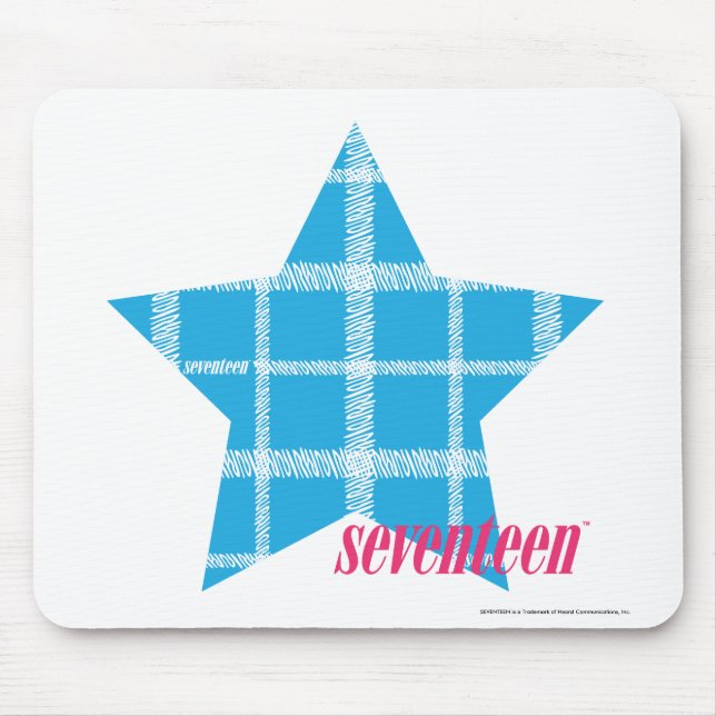 Kariertes Aqua 3 Mousepad (Vorne)