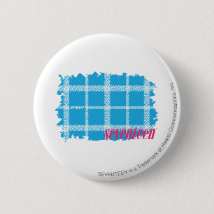 Kariertes Aqua 4 Button