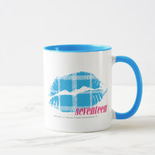 Kariertes Aqua Tasse