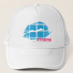 Kariertes Aqua Truckerkappe
