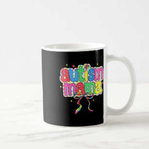 Kariertes Autism Mama Coquette Schleife Autism Bew Kaffeetasse