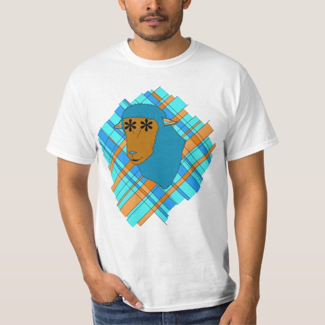 Kariertes Biberlamm T-Shirt (Vorderseite)