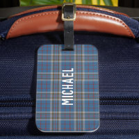Kariertes Blau-Grau-Schottenmuster Custom Thompson