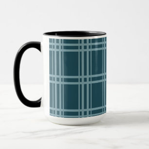 Kariertes Blau Tasse