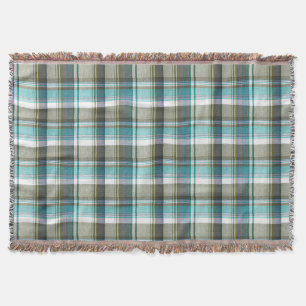 Kariertes, blaues, grünes Tartan-Muster-Kegeltuch Decke