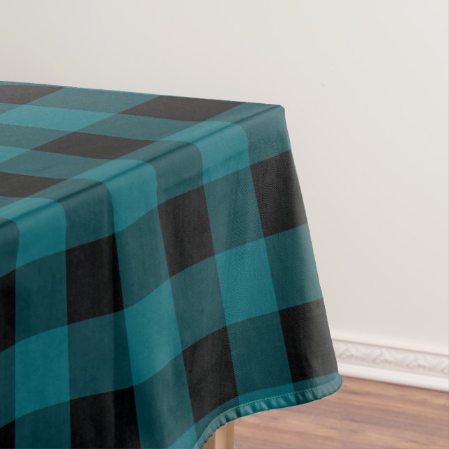Kariertes blaues Muster Tischdecke (Beispiel)