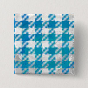 Kariertes Blue-Checkered Buffalo Button