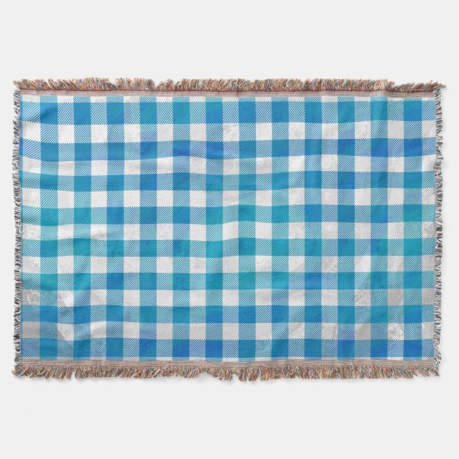 Kariertes Blue-Checkered Buffalo Decke (Vorderseite)