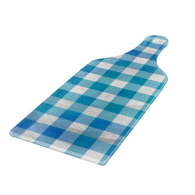 Kariertes Blue-Checkered Buffalo Schneidebrett (Ecke)