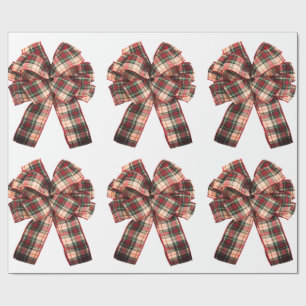 Kariertes Bow Wrapping-Papier Geschenkpapier