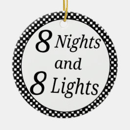 Kariertes Chanukka Keramikornament