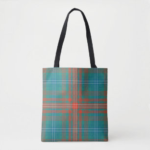 Kariertes Clan-Wilson-Tartan-Türkis-Orange-Karo