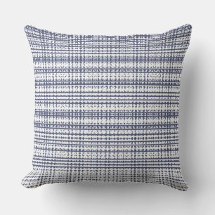 Kariertes Design der weißen Marine Kissen