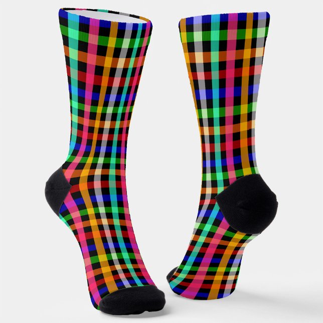 Kariertes Design von Black Multicolored Gingham Socken (Von Creator hochgeladen)
