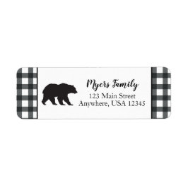 Kariertes Etikett für karierte Rücksendeadresse ei