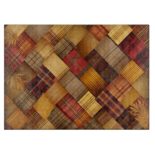 KARIERTES FALLPATTER FÜR ROT GELBEN ORANGE SCHNEIDEBRETT