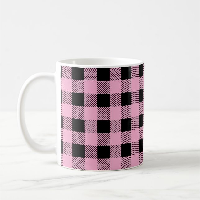 Kariertes Farbmuster Kaffeetasse (Links)
