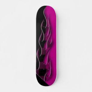 Kariertes Flammenskateboard Skateboard