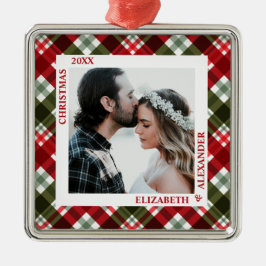 Kariertes Foto Ornament Aus Metall
