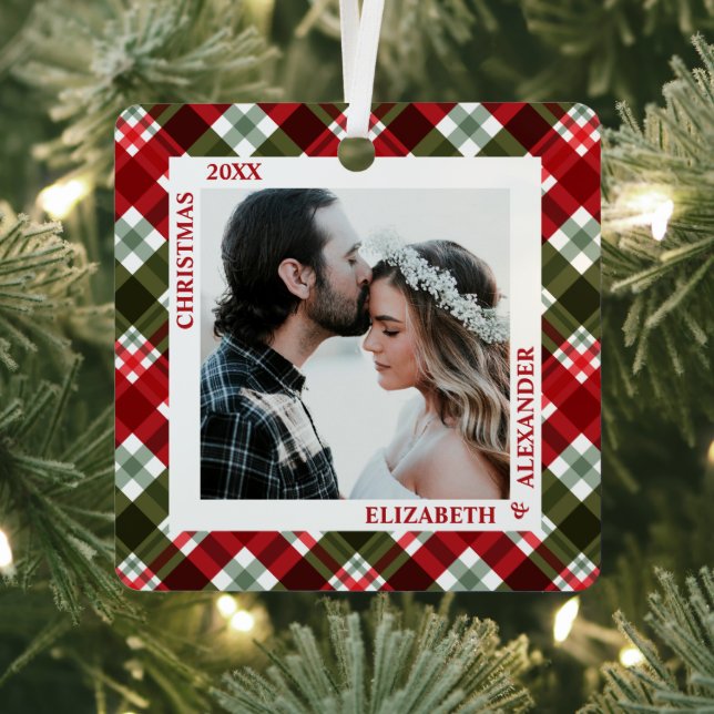 Kariertes Foto Ornament Aus Metall (InSitu)