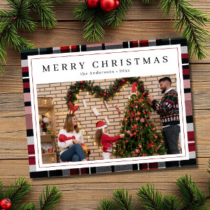 Kariertes Foto Weihnachten