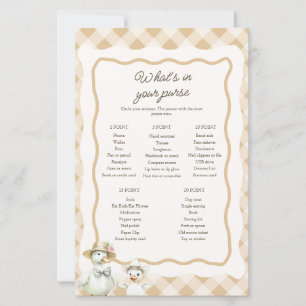 Kariertes Gänse, was in Ihrem Purse Baby Shower Ga