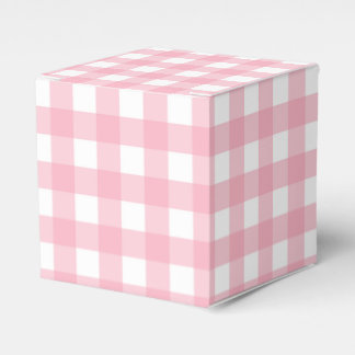 Kariertes Gastgeschenk Pink Gingham Geschenkschachtel