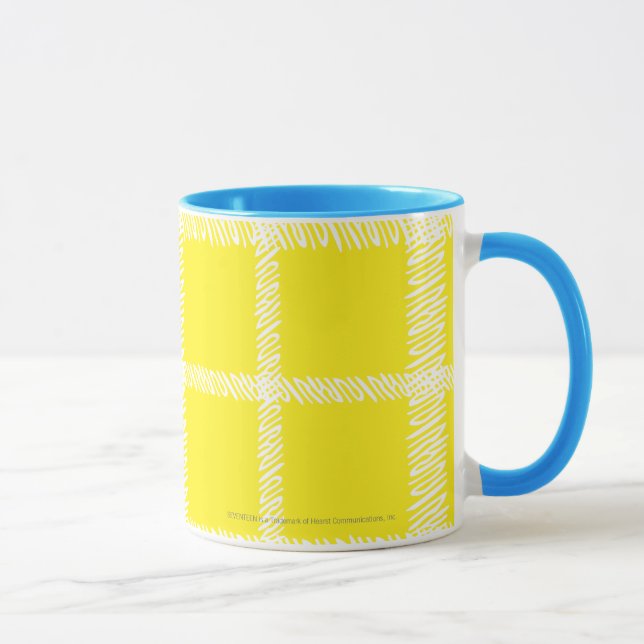 Kariertes Gelb Tasse (Rechts)