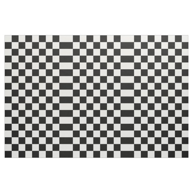 Kariertes geometrisches Schwarzweiss-Gewebe Stoff (Yard (91,4 cm))