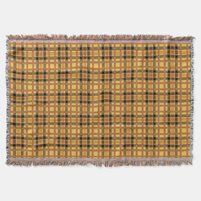 Kariertes Gewebe Textur Braune Streifen-52628 Decke (Vorderseite)