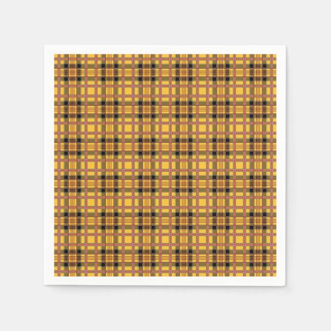 Kariertes Gewebe Textur Braune Streifen-52628 Serviette (Vorderseite)