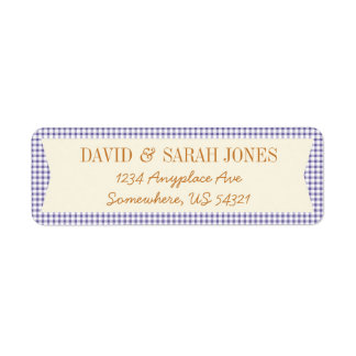 Kariertes Gingham Karo Muster Fabric Crafts Label