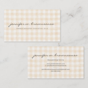 Kariertes Gingham Visitenkarte