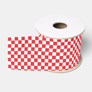 Kariertes Grogränband Ripsband