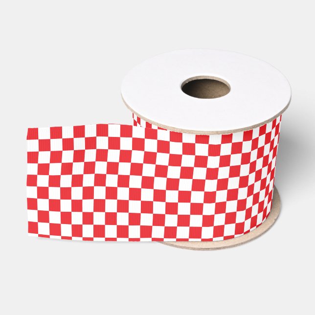 Kariertes Grogränband Ripsband (Spule)