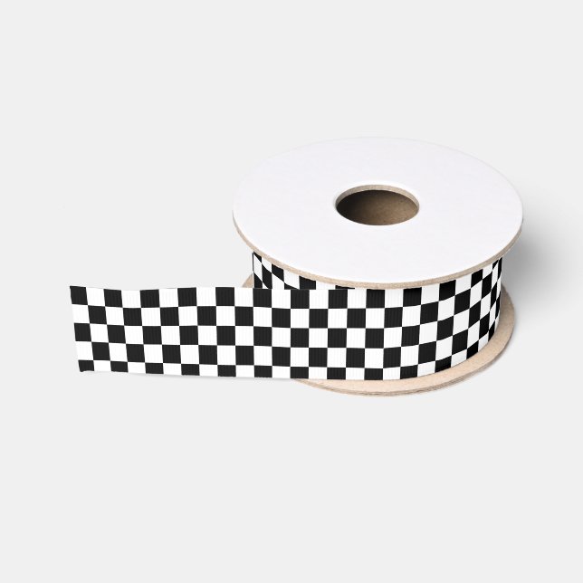 Kariertes Grogrinkordelband Ripsband (Spule)