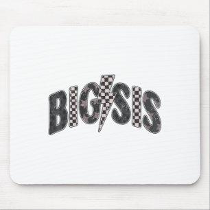 Kariertes großes Schwester-Schwester-Ankündigung B Mousepad