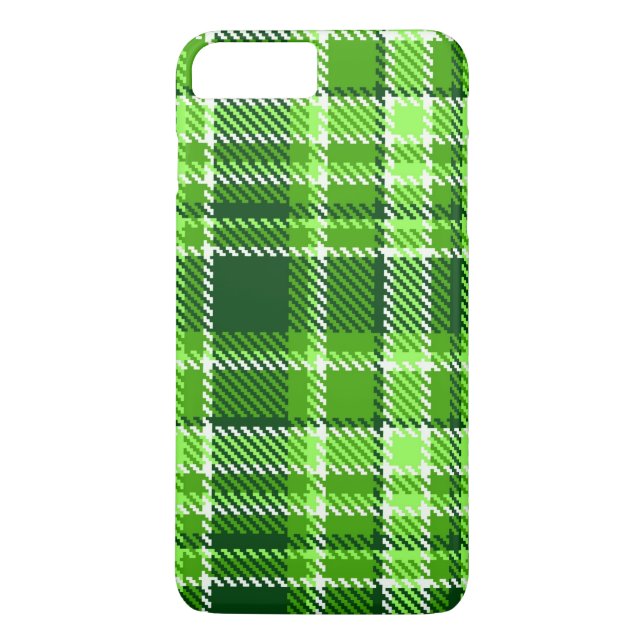 Kariertes grüne Farbmuster Case-Mate iPhone Hülle (Rückseite)