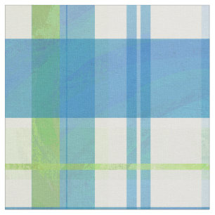 Kariertes Grünes und Blau Madras Stoff