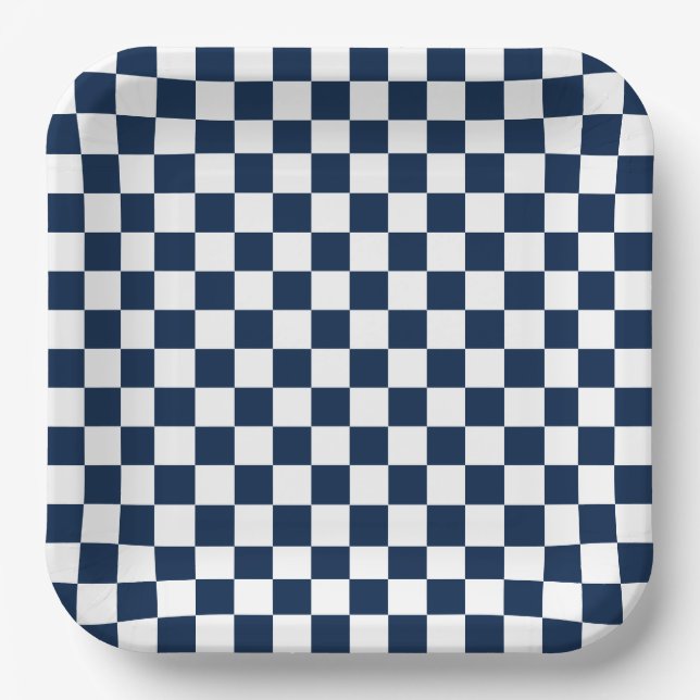 Kariertes Halloween-Papiertablett Pappteller (Vorderseite)
