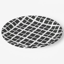 Kariertes Halloween Pappteller