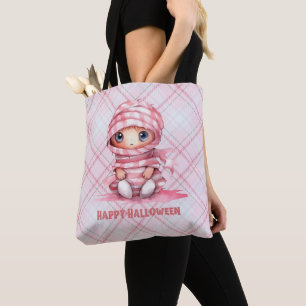 Kariertes Halloween-Pink in Rosa und Weiß