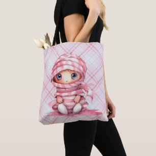 Kariertes Halloween-Pink in Rosa und Weiß