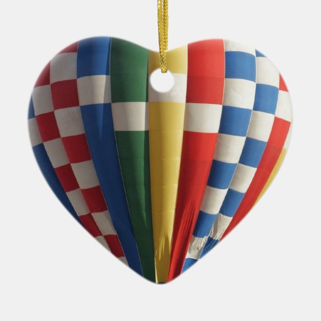 Kariertes Heißluft-Ballon-New Mexiko Keramikornament (Vorne)