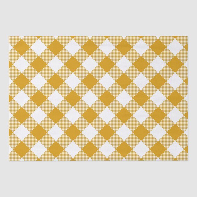 Kariertes Herbstmuster Seidenpapier (Vorderseite)