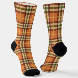 Kariertes Herbstmuster Socken