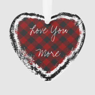 Kariertes Herz, Liebe dich mehr Ornament